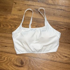 Open back sports bra